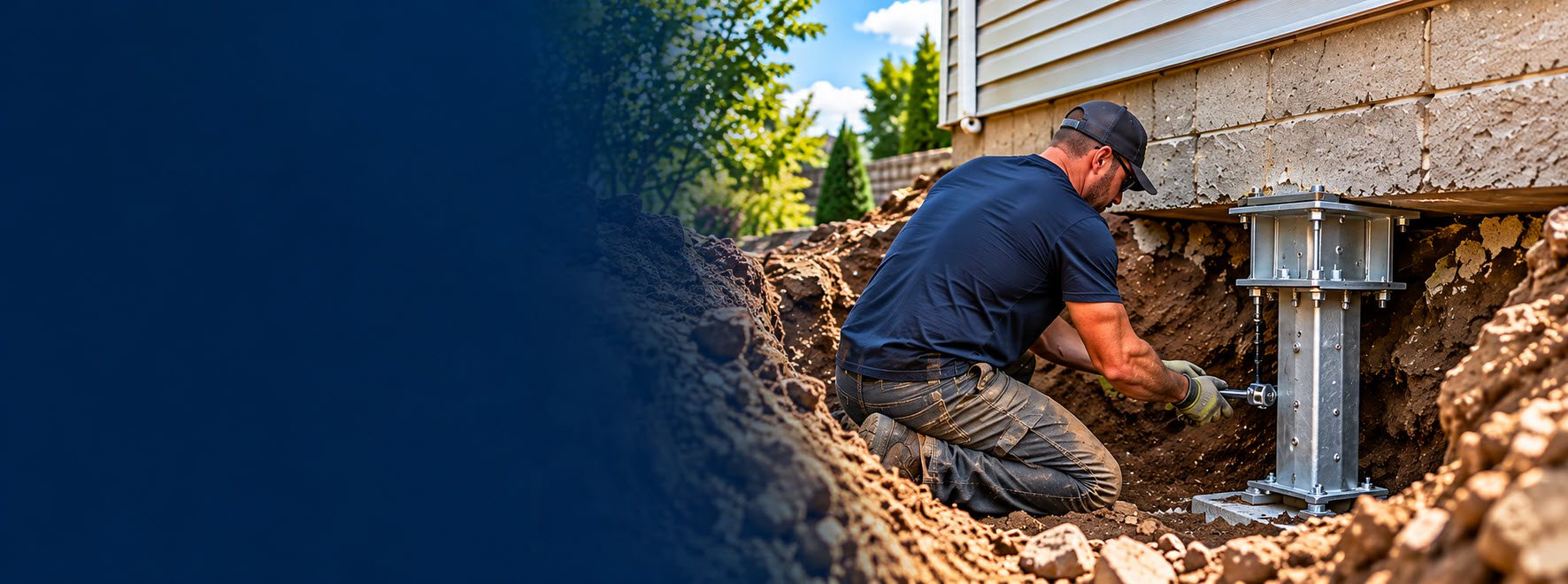 American Foundation Specialists crew repairing a foundation